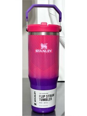 Stanley Ice Flow Flip Straw Tumbler 30oz, PURPLE PINK HYPERGRIP
